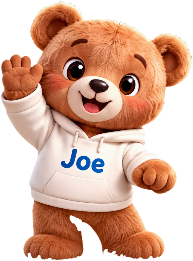 Joe, the ZAVORYA mascot, waving